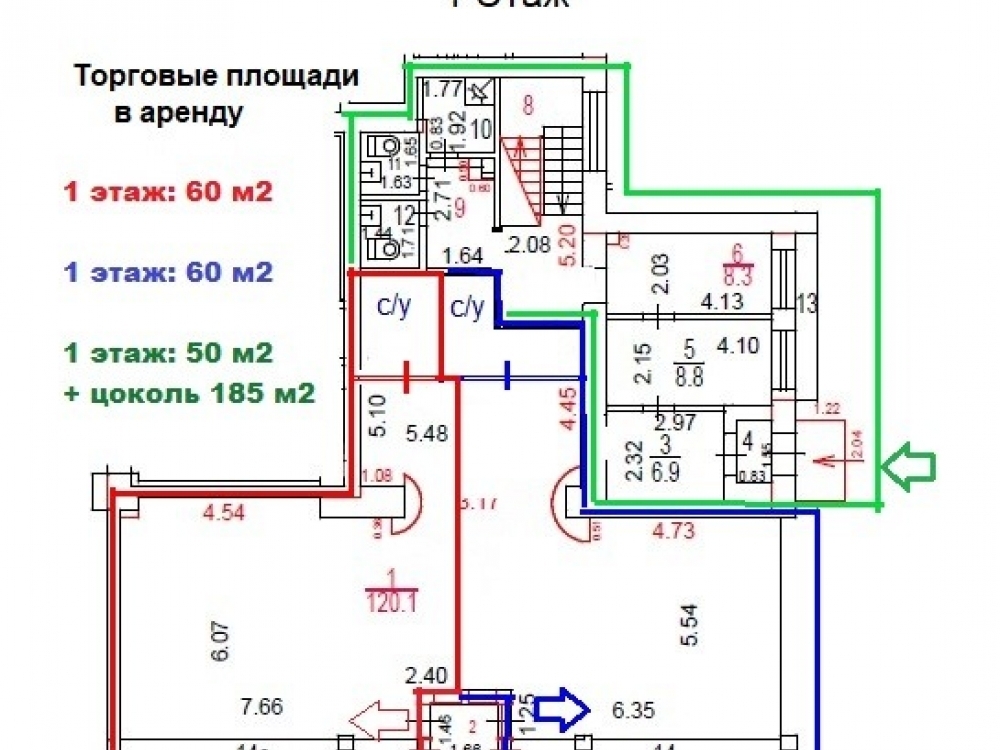 торговое помещение г Москва метро Фрунзенская пр-кт Комсомольский 15с/2 фото 7