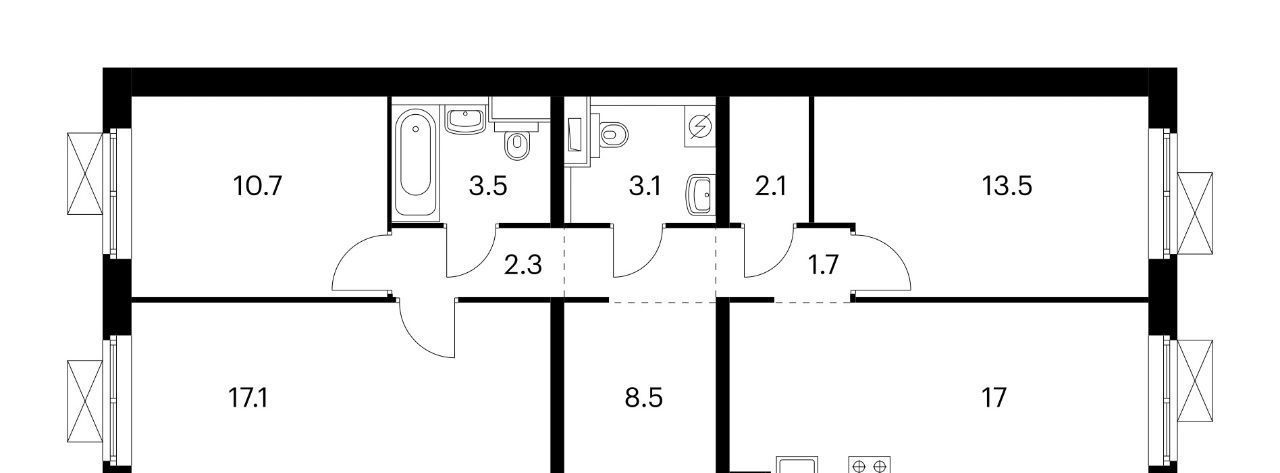 квартира г Москва метро Мякинино № 100 кв-л, 1к 2 фото 1