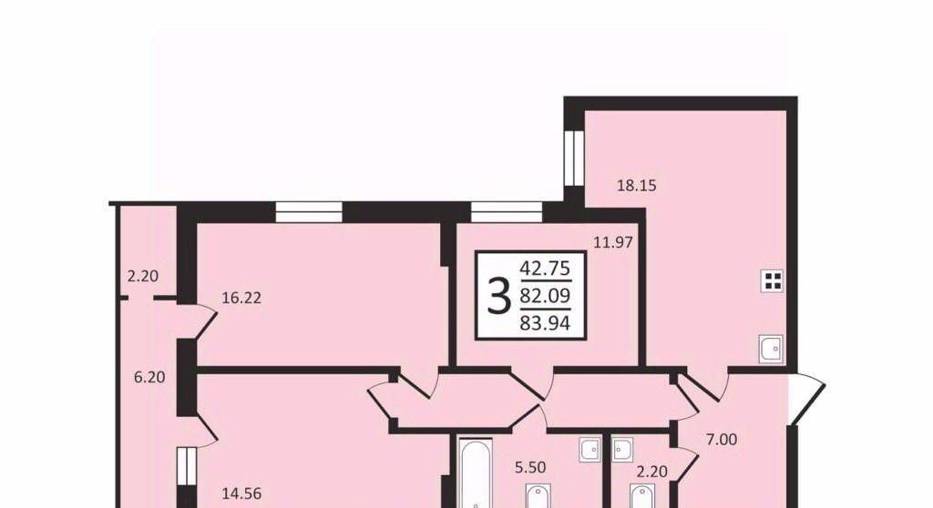 квартира г Воронеж р-н Ленинский ул Донбасская 25к/2 фото 1