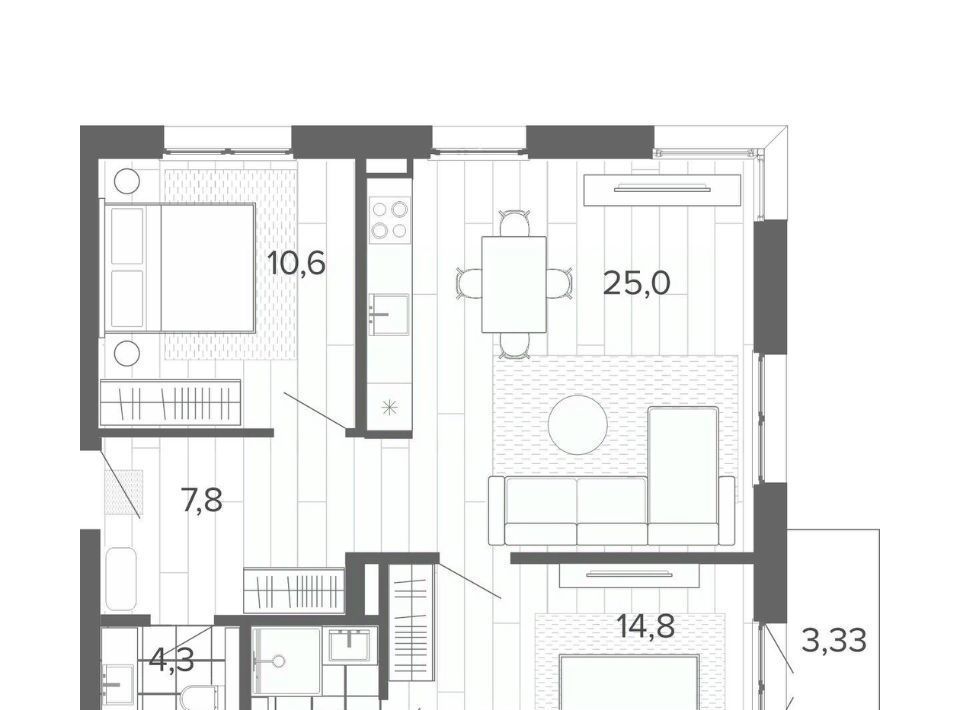 квартира г Барнаул р-н Центральный тракт Змеиногорский 35б фото 1