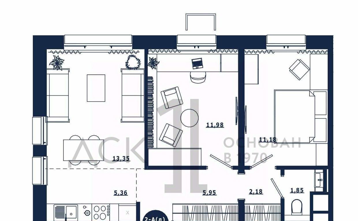 квартира г Ханты-Мансийск ул Елены Сагандуковой 10к/2 фото 1