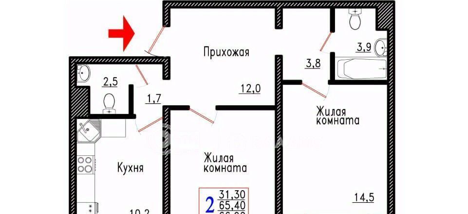 квартира г Воронеж р-н Советский ул Острогожская 166/3 фото 1