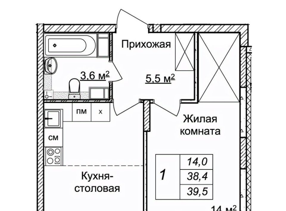 квартира г Нижний Новгород Горьковская ЖК «Новая Кузнечиха» 9 фото 1