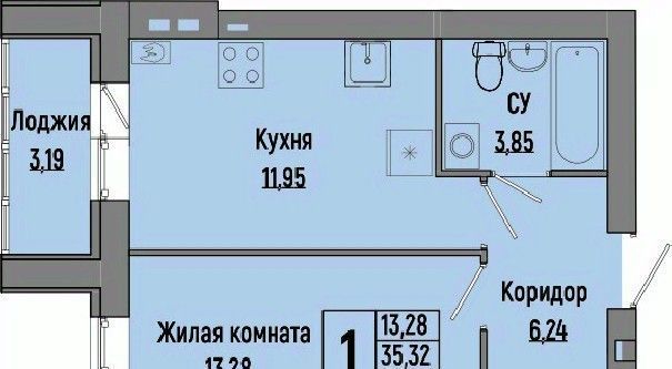 квартира г Волгоград р-н Советский жилой район Долина-2 жилрайон фото 1