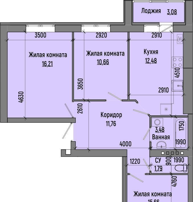 квартира г Волгоград р-н Советский жилой район Долина-2 жилрайон фото 1