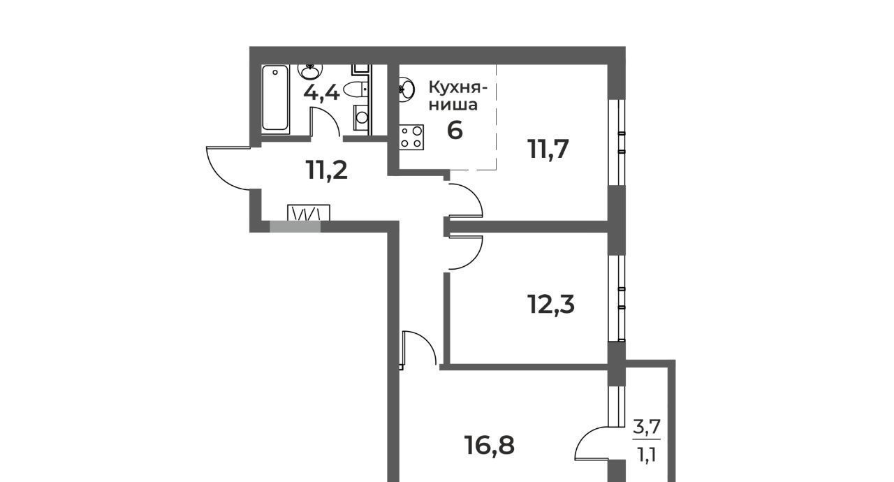 квартира г Новокузнецк р-н Центральный ул Уфимская 4 фото 1