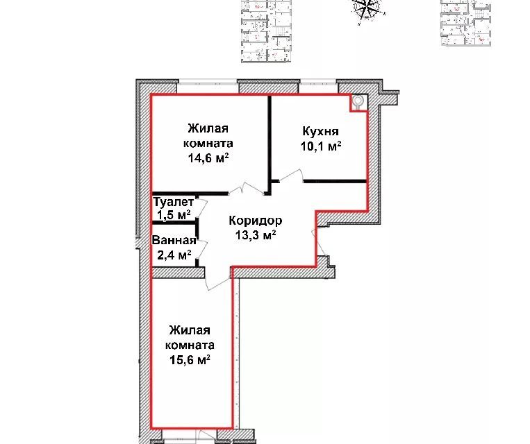 квартира г Бор ул Красногорка 21 городской округ Бор фото 1