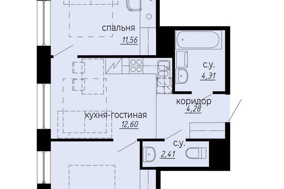 квартира г Санкт-Петербург ул Курчатова 9 Выборгский район фото 1