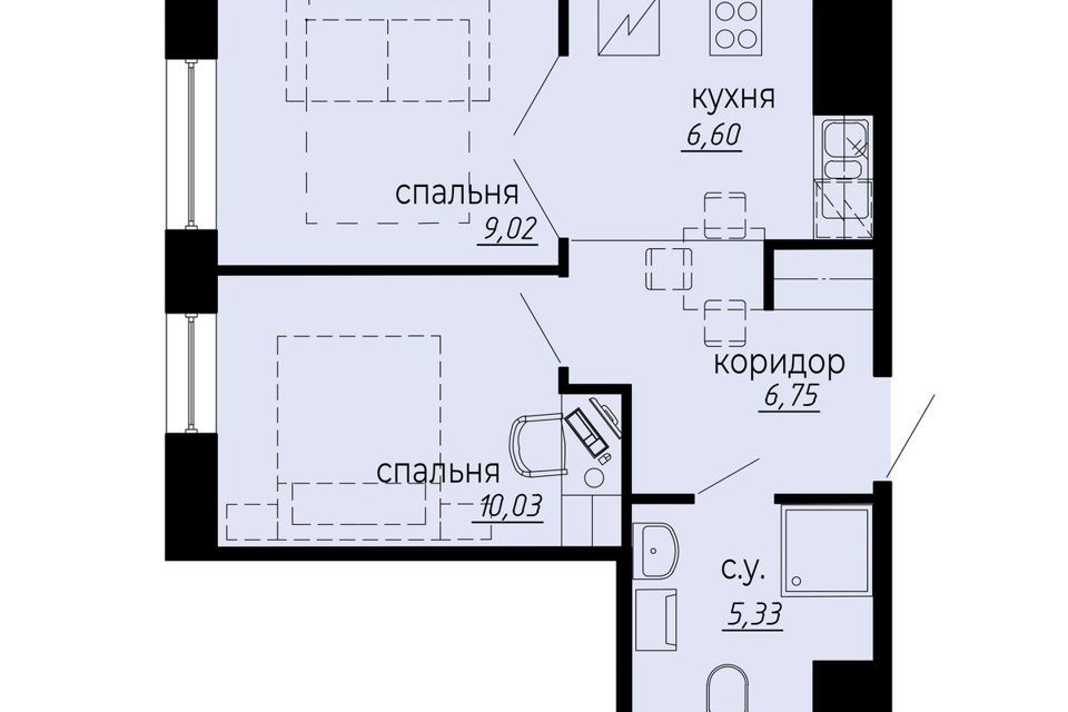 квартира г Санкт-Петербург ул Курчатова 9 Выборгский район фото 1