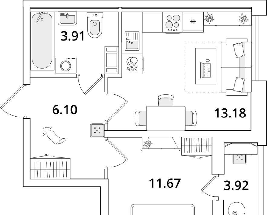 квартира г Санкт-Петербург метро Московская ул Кубинская 82к/1 фото 1