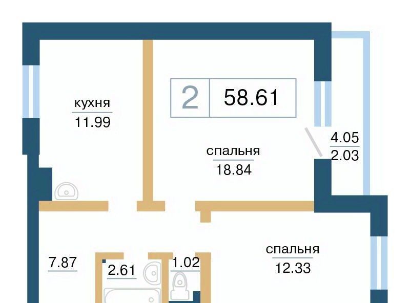 квартира г Красноярск р-н Советский микрорайон «Нанжуль-Солнечный» фото 1