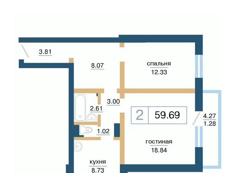 квартира г Красноярск р-н Советский микрорайон «Нанжуль-Солнечный» фото 1