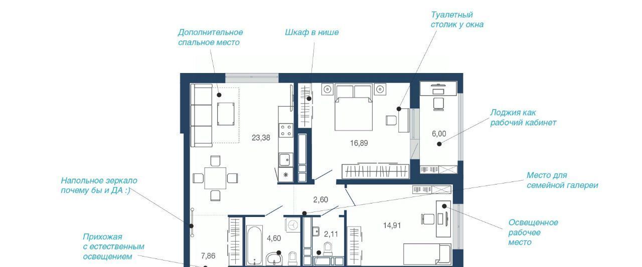 квартира г Липецк р-н Советский микрорайон «Елецкий» 2/12 фото 1