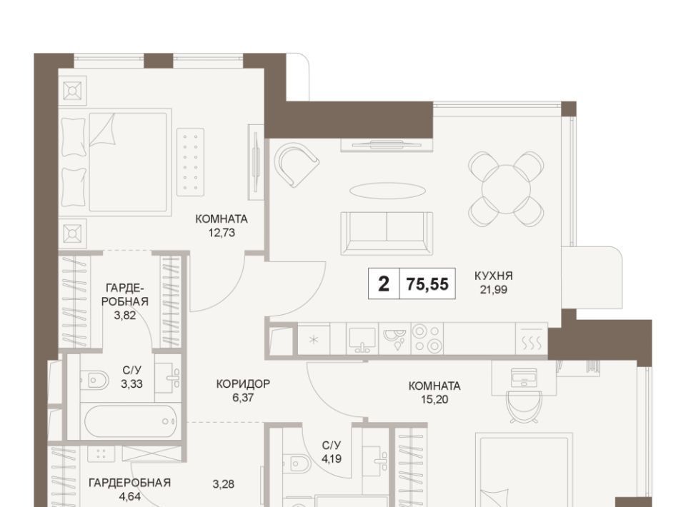 квартира г Москва метро Площадь Гагарина 5-й Донской проезд, вл 21к 6 фото 1