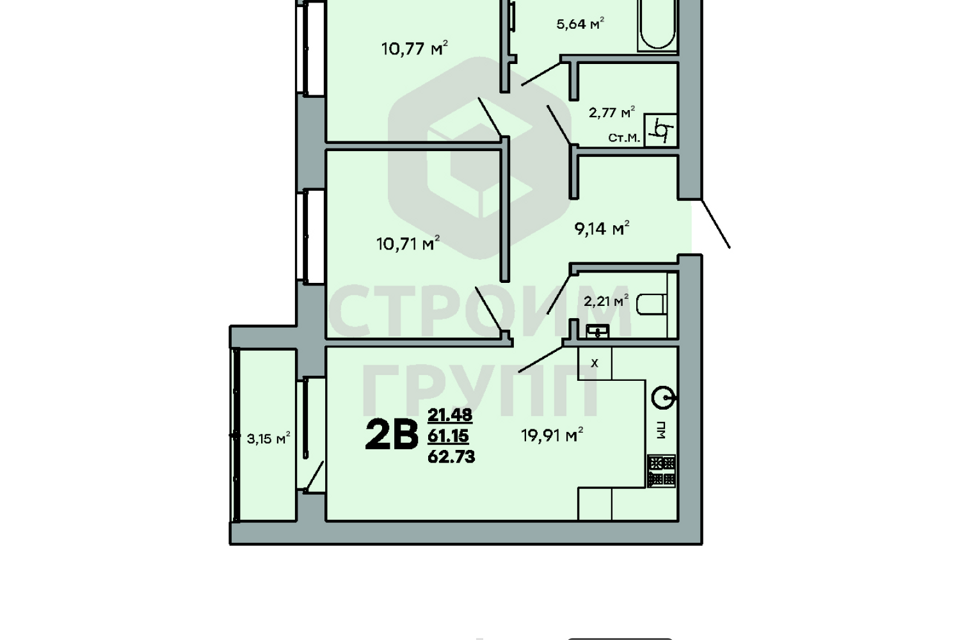 квартира г Ковров ул Строителей 39/3 городской округ Ковров фото 1