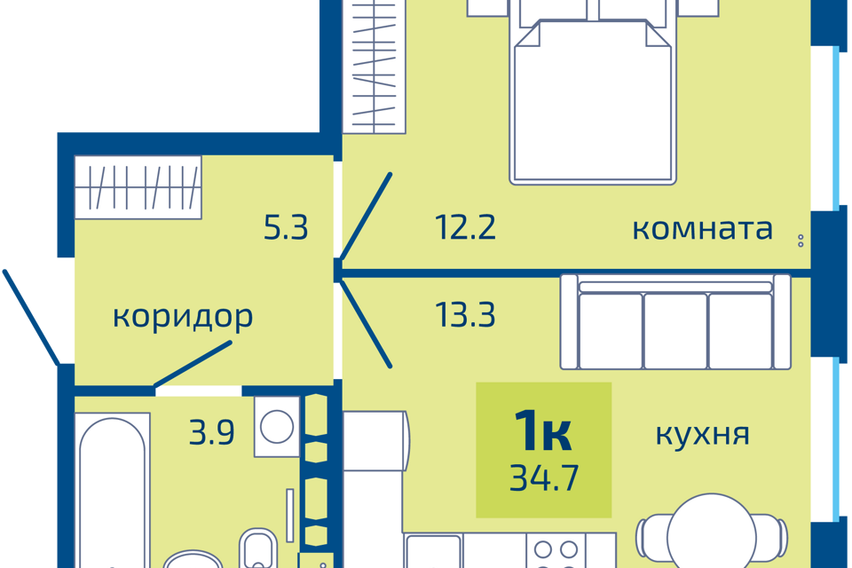 квартира г Пермь ул Целинная 59 городской округ Пермь фото 1