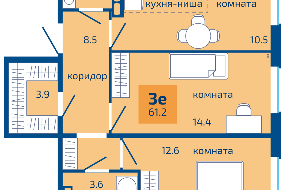 квартира г Пермь ул Целинная 59 городской округ Пермь фото 1