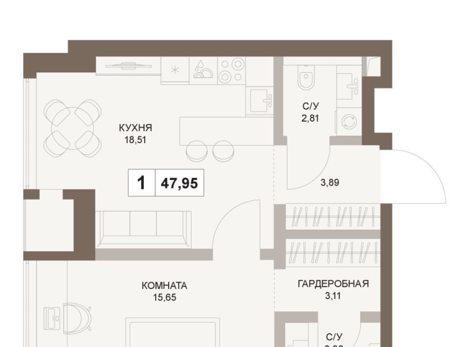 квартира г Москва метро Площадь Гагарина 5-й Донской проезд, вл 21к 6 фото 1