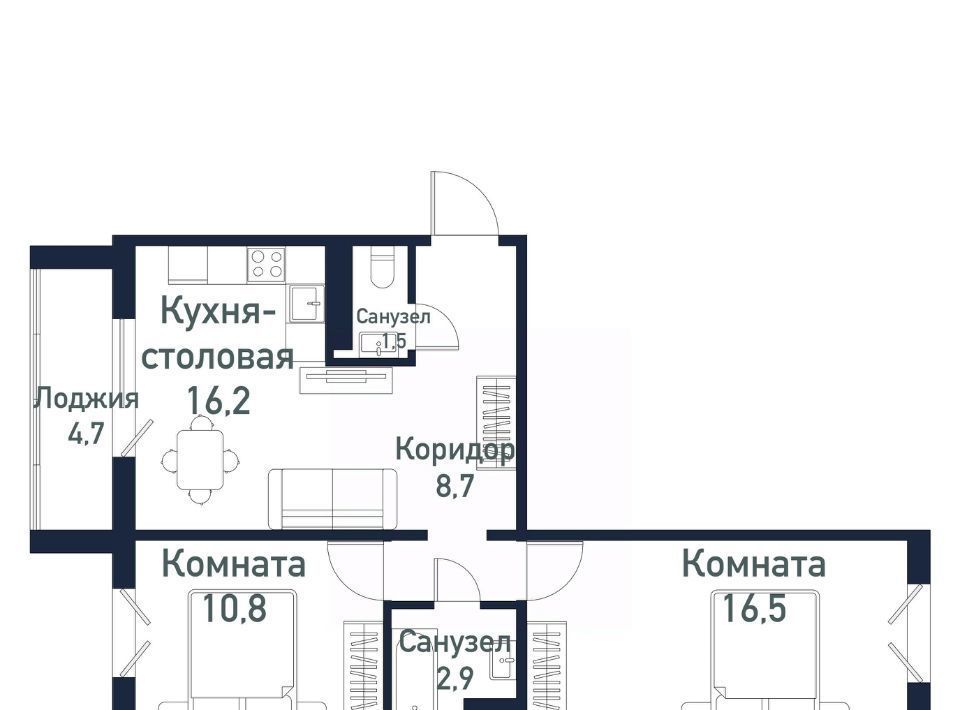 квартира р-н Сосновский п Пригородный Кременкульское с/пос, Парковый Премиум жилой комплекс фото 1