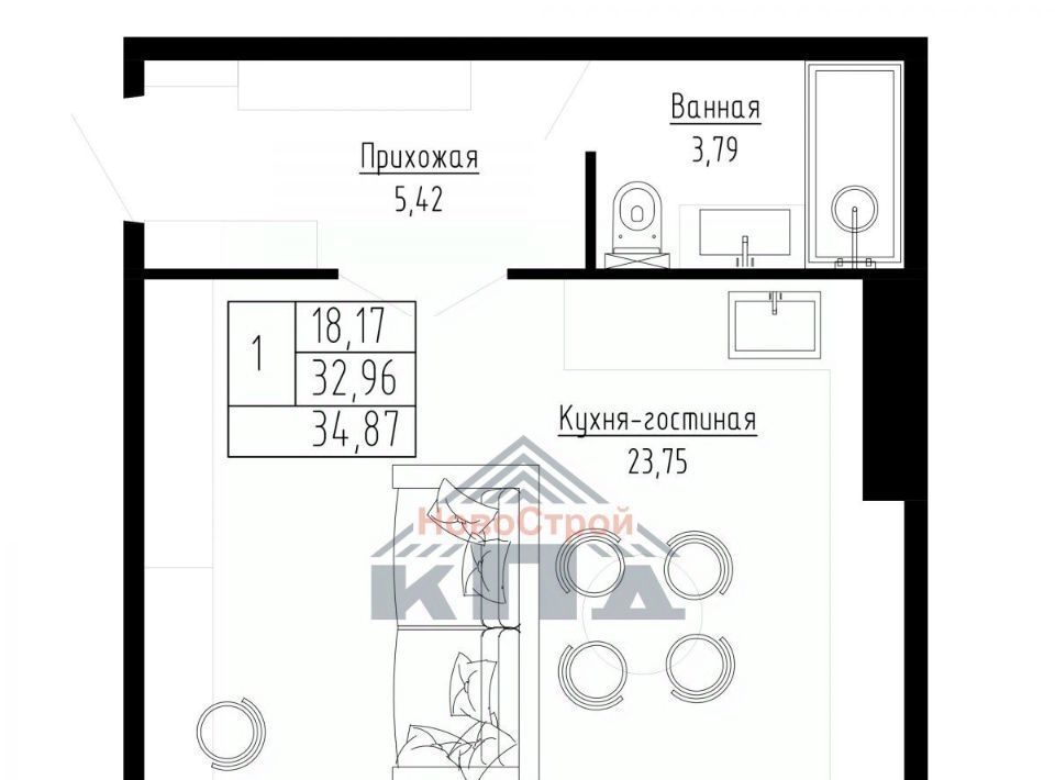 квартира г Омск р-н Ленинский Порт-Артур ЖК «Уют» фото 1