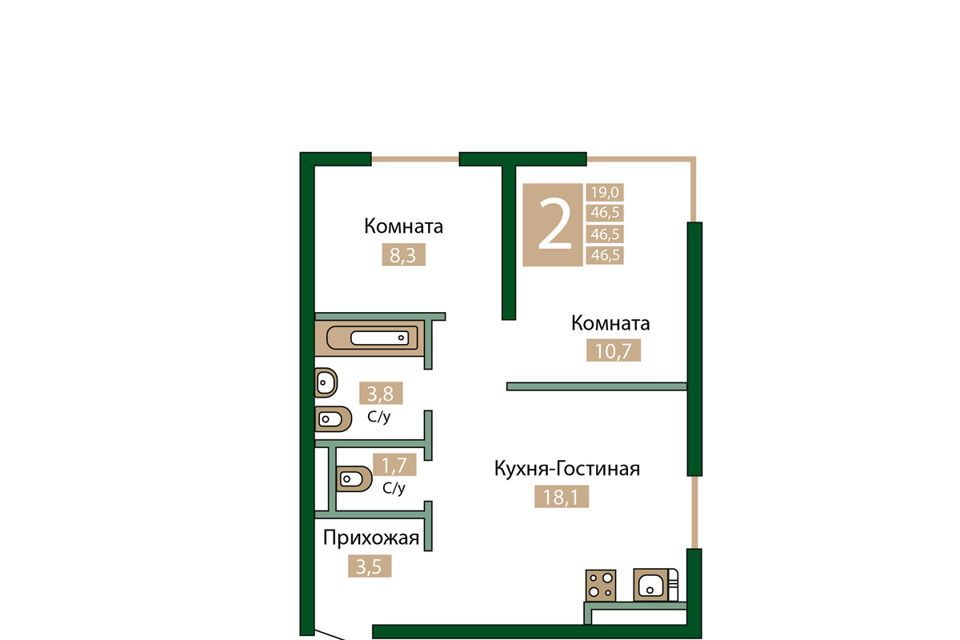 квартира г Симферополь ул Парковая 5 городской округ Симферополь фото 1