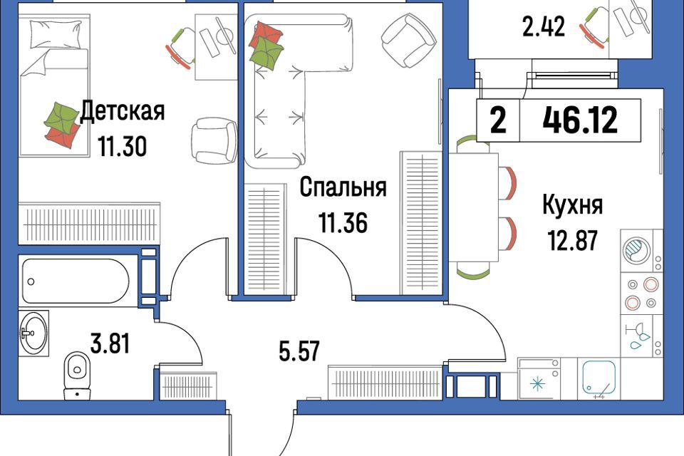 квартира р-н Всеволожский г Мурино ул Екатерининская 17 фото 1