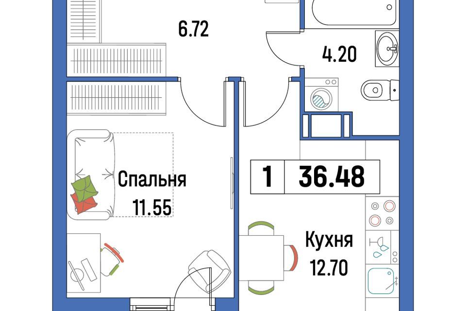 квартира р-н Всеволожский г Мурино ул Екатерининская 17 фото 1