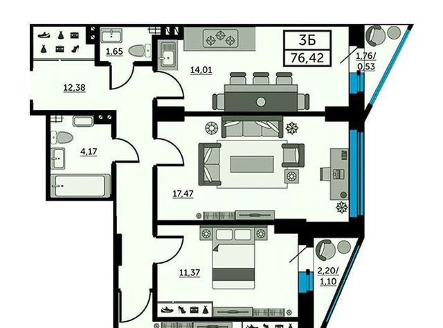 р-н Кировский дом 157в/83с 3 фото