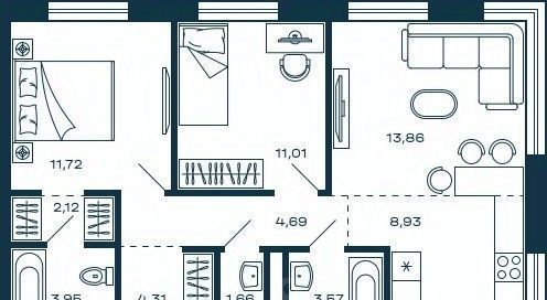 квартира г Красногорск Павшино ЖК М_5 фото 1