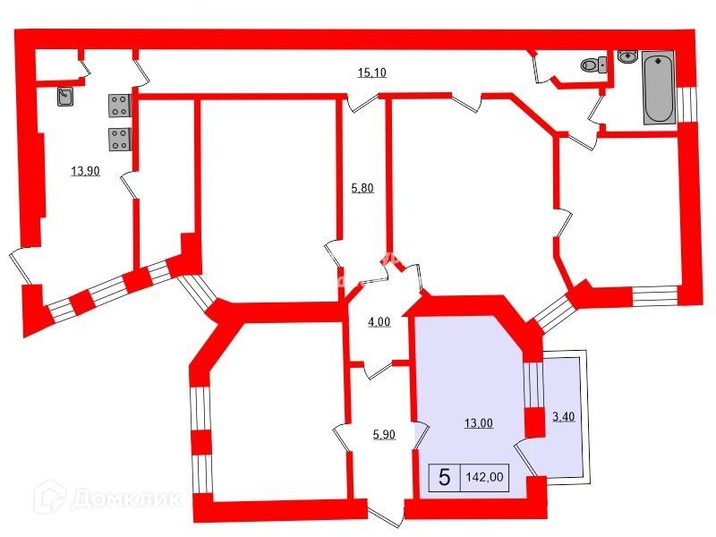 комната г Санкт-Петербург пр-кт Невский 95 Центральный район фото 10