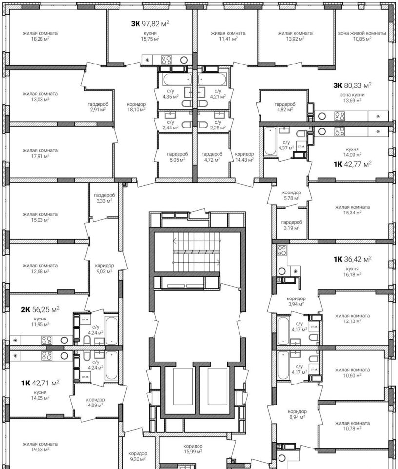 квартира г Нижний Новгород Горьковская ЖК Зенит-2 фото 2