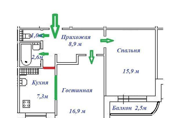 квартира г Санкт-Петербург ул Малая Балканская 62/25 Дунайская фото 5