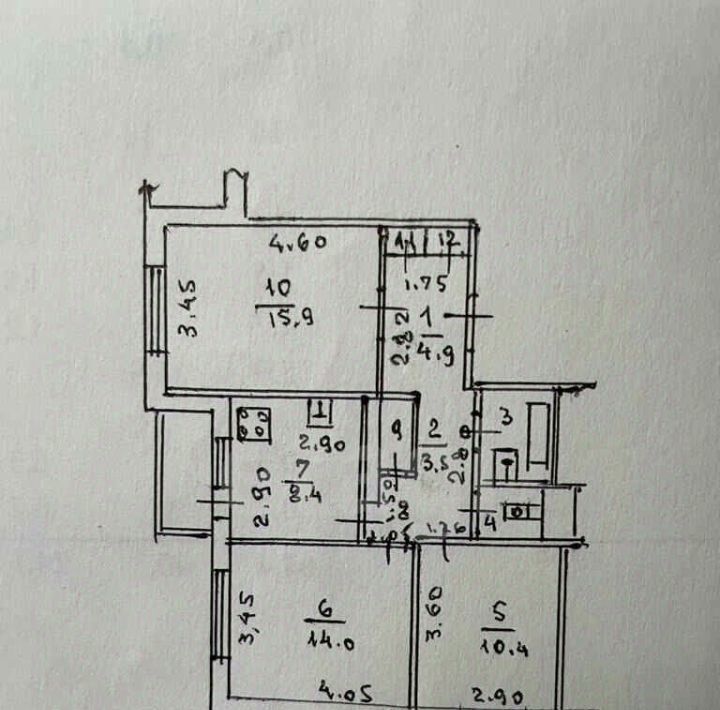 квартира г Липецк р-н Октябрьский ул им. Генерала Меркулова 43 фото 12