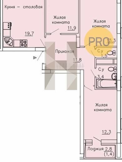 квартира г Воронеж ул Рокоссовского 47 фото 1