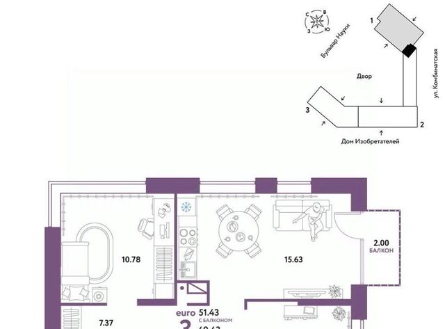 р-н Калининский ул Комбинатская 16к/1 фото