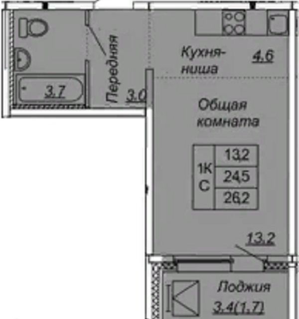 квартира р-н Тосненский п Тельмана ул Парковая 6к/1 Тельмановское сельское поселение фото 7