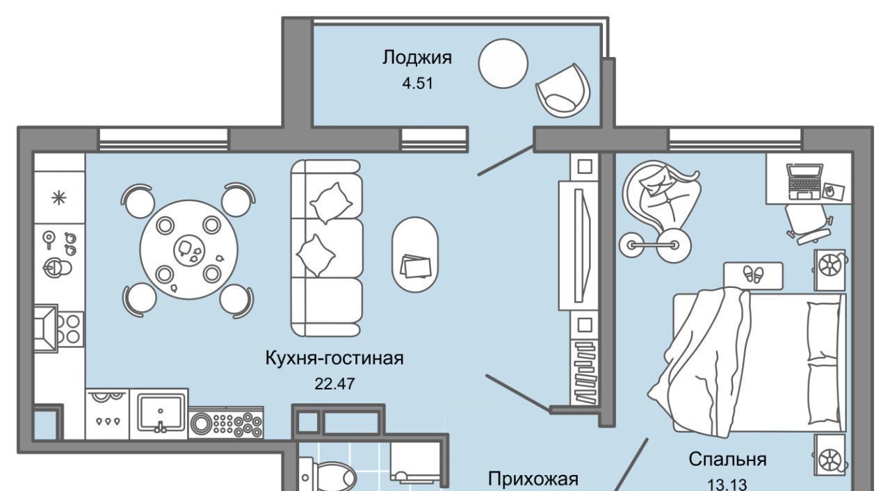 квартира г Ульяновск р-н Засвияжский микрорайон «Юго-Западный» 2 Ультраград жилой комплекс фото 1