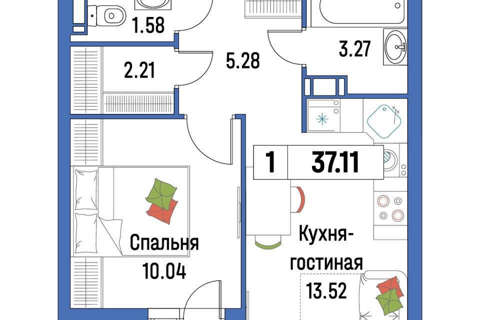 квартира р-н Всеволожский г Мурино ул Екатерининская 17 фото 1