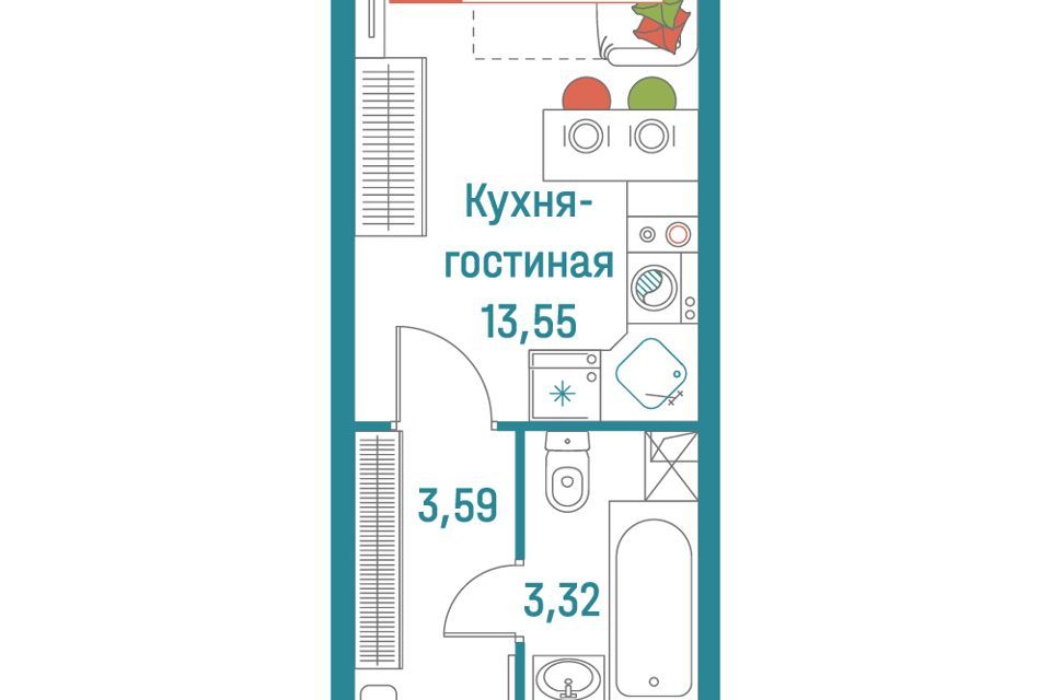 квартира р-н Всеволожский г Мурино ул Екатерининская 16/5 фото 1