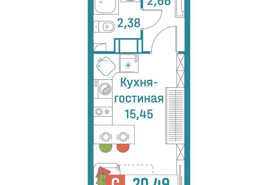 квартира р-н Всеволожский г Мурино ул Екатерининская 16/5 фото 1