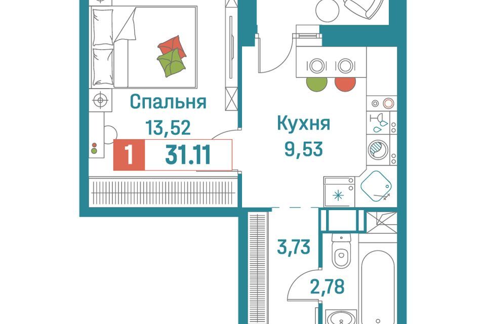 квартира р-н Всеволожский г Мурино ул Екатерининская 16/5 фото 1