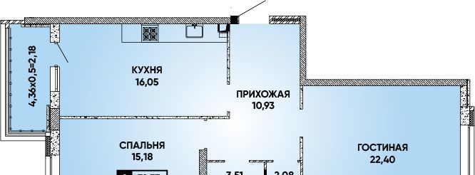 квартира г Краснодар р-н Прикубанский Достояние мкр фото 1