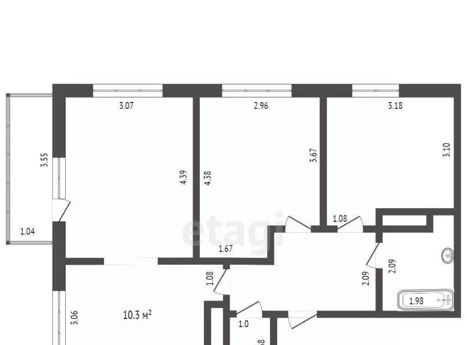 квартира г Тюмень р-н Калининский ул Фармана Салманова 26к/2 фото 23