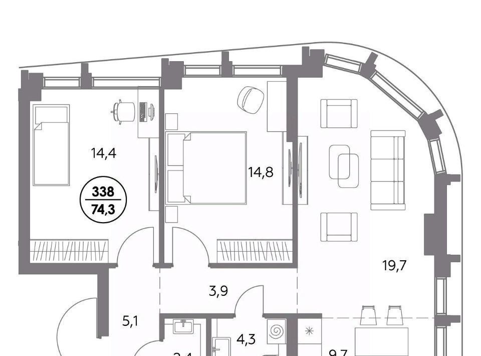 квартира г Москва метро Бауманская ул Фридриха Энгельса 56 фото 1