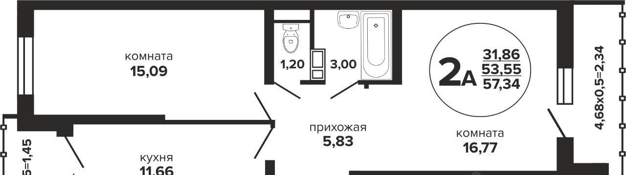 квартира г Краснодар р-н Прикубанский ул Российская 257/7 1 фото 1