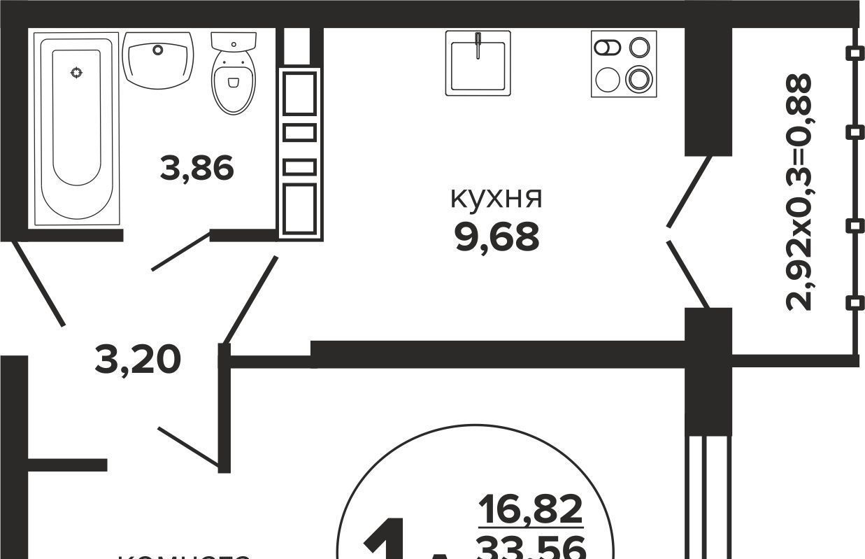 квартира г Краснодар р-н Прикубанский ул Российская 257/7 1 фото 1