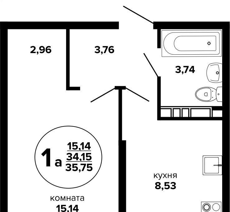 квартира г Краснодар р-н Прикубанский Музыкальный ул им. Дунаевского И.И. фото 1