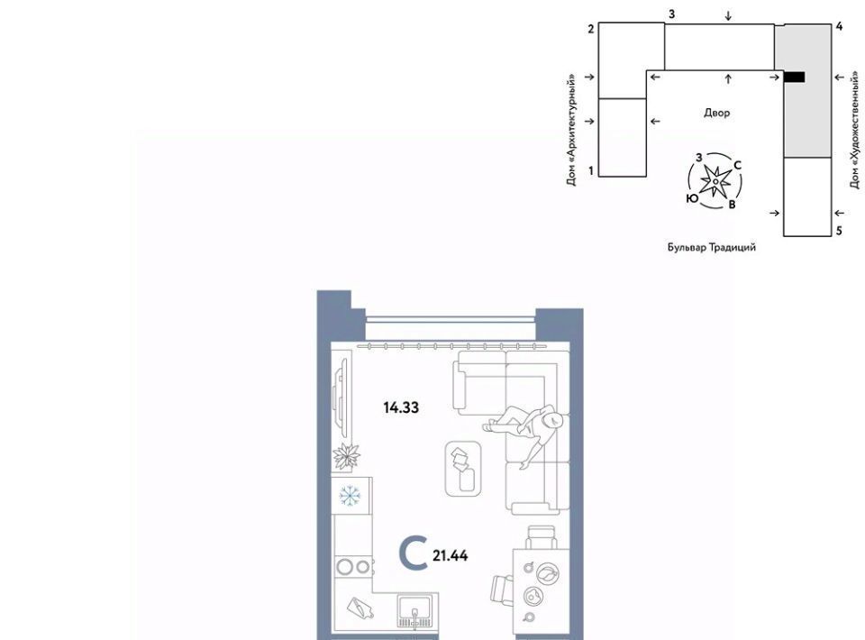 квартира г Тюмень р-н Калининский ул Новоселов 100 фото 1