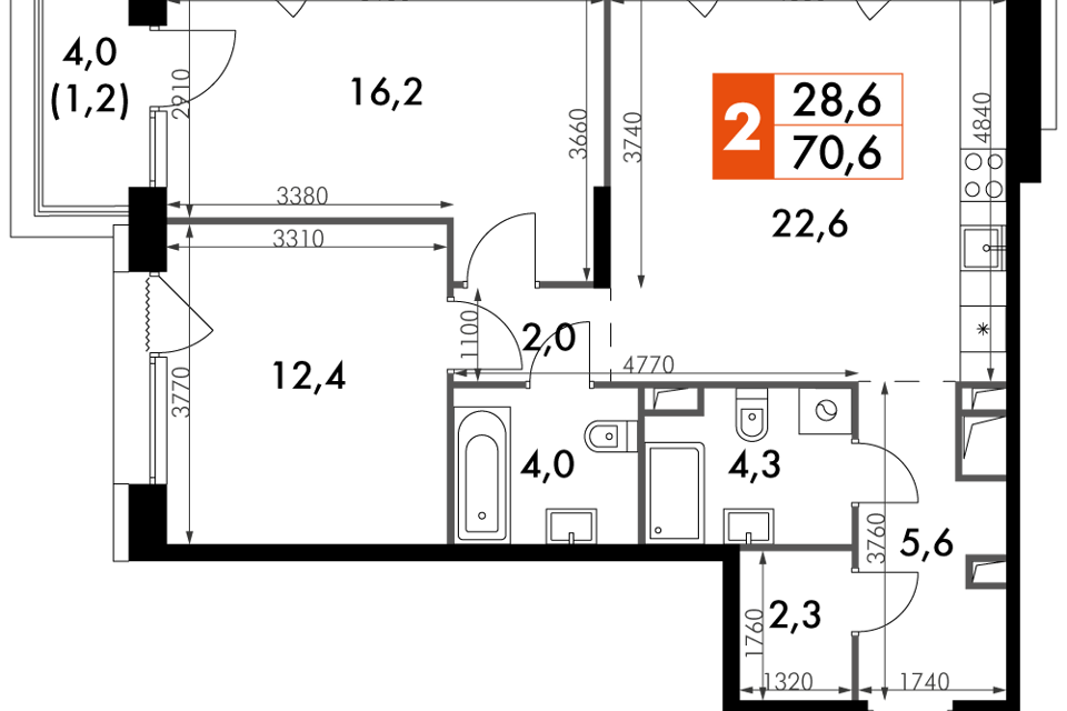 квартира г Москва ул Снежная 22к/3 Северо-Восточный административный округ фото 1