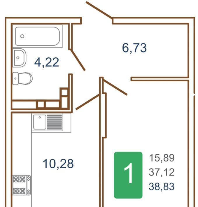 квартира г Краснодар р-н Прикубанский ул им. Кирилла Россинского 3/1 фото 1